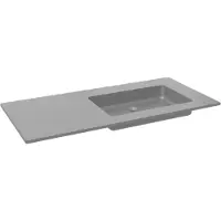 Storke Scuro asymmetrisch rechtse wastafel mat kwarts 110 x 52 cm combinatie kast 35 cm