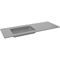 Storke Scuro asymmetrisch linkse wastafel mat kwarts 140 x 52 cm combinatie kast 45 cm
