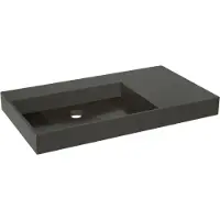 Storke jura asymmetrisch linkse wastafel mat kwarts 80 x 46 cm