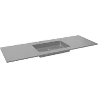 Storke Scuro enkele wastafel mat kwarts 145 x 52 cm