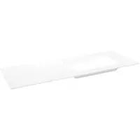 Storke Mata asymmetrisch rechtse wastafel matte solid surface 140 x 52 cm combinatie kast 45 cm