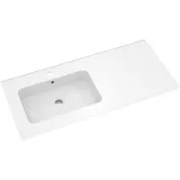 Linie Vano asymmetrisch linkse wastafel glanzend composiet marmer 100 x 46 cm