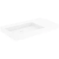 Storke jura asymmetrisch linkse wastafel matte Solid Surface 80 x 46 cm
