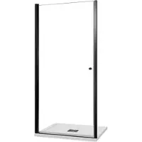 Luca Varess Kuresa douche draaideur 100 x 200 cm helder glas mat zwart profiel