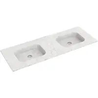Balmani Tablo Arcato dubbele wastafel Carrara marmer 150 x 55 cm