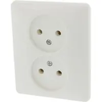 Peha Standaard Inbouw Stopcontact - 2-voudig - Polarwit