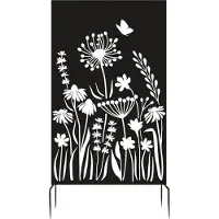 Esschert Design Pirvacyscherm met bloemenontwerp