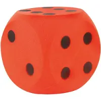 DOBENO Foam dobbelsteen rood groot 16cm 2 stuks- Dobbelspel - Sinterklaas - Kerst