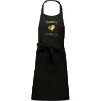 Kariban Naam cadeau - Kimberley - Hart van Goud - Keukenschort -zwart - cadeau Moederdag - trouwdag - verjaardag - jubileum