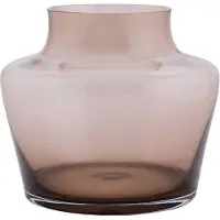 Vase the World Vaas Coral | Taupe | Mond geblazen Glas | Ø22,5 x H22 cm
