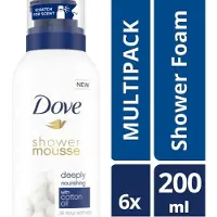 Dove Deeply Nourishing - 200 ml - Shower Foam - 6 stuks - Voordeelverpakking