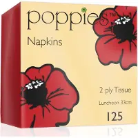 Ambiente 250x stuks 2-laags papieren tafelservetten rood 33 x 33 cm