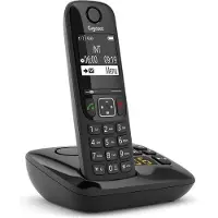 Gigaset Téléphone sans fil AS690A Solo avec répondeur Noir