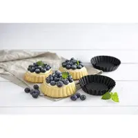 Zenker Zeker taartvormen - Bakvorm - 10 CM - Set van 4 - Zwart