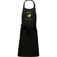 Kariban Naam cadeau - Nicole - Hart van Goud - Keukenschort -zwart - cadeau Moederdag - trouwdag - verjaardag - jubileum