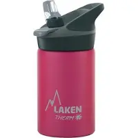 Laken Thermo JANNU Fuchsia 0.35L Dubbelwandige isolerende rvs fles met Jannu drinksysteem.