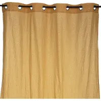 Atmosphera Berlingot Gordijn 140x250cm - Kant en klaar met ringen - Oker met Goud