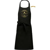Kariban Naam cadeau - Topchef - unisex keukenschort/barbecueschort - zwart - cadeau voor hem en haar