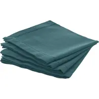Atmosphera Katoenen Chambray servetten blauw - 4 stuks - Stoffen servetten - 40 x 40 cm