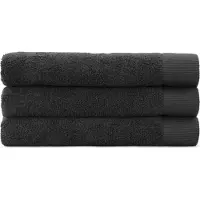 Cinderella Weekend Handdoeken Set - 3 stuks - Badhanddoek 60x110 cm - 100% Katoen - Antraciet