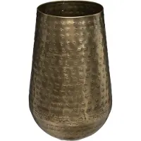Konges Sløjd vaas Oase goud - H 23 - Metaal - Dia 15 cm