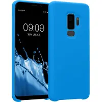 Kwmobile telefoonhoesje geschikt voor Samsung Galaxy S9 Plus - Hoesje met siliconen coating - Smartphone case in stralend blauw