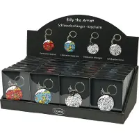 Goebel - Billy the Artist | Display Sleutelhangers Rond | 4 soorten - 24 stuks