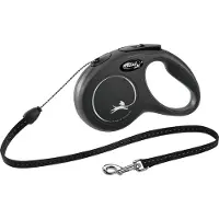 Flexi Rollijn Classic Koord 8 Mtr Tot 12 Kg Zwart