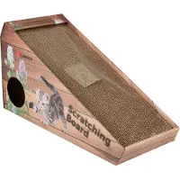 Flamingo Krabkarton Gary Bruin – Kattenspeelgoed met helling, catnip & speeltjes