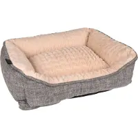 Flamingo hondenmand zupo rechthoekig 50x40x16 cm grijs