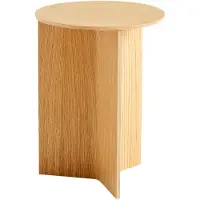 HAY Slit high bijzettafel Ø35 cm Lacquered oak