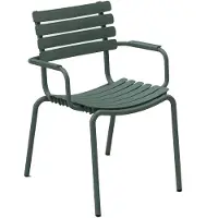 Houe ReCLIPS stoel met armleuning Aluminium frame 2 stuks