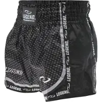 Legend Sports Kickboks Broekje Kind/Volwassene Carbon Black Satijn