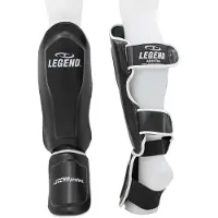 Legend Sports Kickboks Scheenbeschermers Legend Best Heren/Dames Zwart-Wit PU - Verschillende maten - Hoogste kwaliteit skintex - Beschermt optimaal