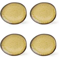 Serax Pure by Pascale Naessens ovaal bord L 27,5 x 23 cm set van 2 - groen