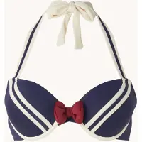 Marlies Dekkers Badmode Push Up Bikinitop Sailor Mary | Maat: 75C | Kleur: Marine Blauw/Ivoor