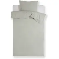 Vandyck Dekbedovertrek Washed Cotton Smoke Green Katoen-140 x 200 / 220 cm | 1-Persoons