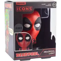 Marvel Deadpool Icon Lamp BDP, sfeerverlichting, meerkleurig, kunststof, geschikt voor badkamer, kinderkamer, werkt op batterijen, AAA