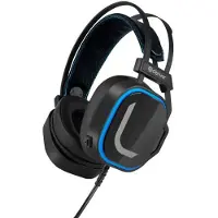 Denver GHS-131 - koptelefoon - headset - gaming headset - met microfoon - USB aansluiting - LED verlichting - Zwart