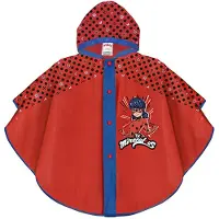 Perletti Regenponcho Lady Bug Meisjes Eva Rood 3-6 Jaar