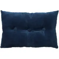 Dutch decor - VALERIE - Sierkussen 40x60 cm - velvet - met knopen - Insignia Blue - donkerblauw