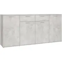vidaXL Dressoir 160x36x75 cm bewerkt hout betongrijs