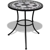 vidaXL Mozaïektafel 60 cm zwart/wit online kopen