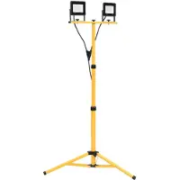 vidaXL LED-flitser met statief, 2x30W, warm wit licht