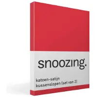 Snoozing katoen-satijn kussenslopen (set van 2)