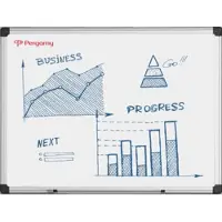 Pergamy Excellence emaille magnetisch whiteboard ft 60 x 45 cm
