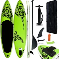 vidaXL Stand Up Paddleboardset opblaasbaar 305x76x15 cm groen