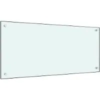 vidaXL Spatscherm keuken 90x40 cm gehard glas melkwit