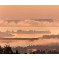Overig Fotobehang Chiemsee - Oranje - 2,50m X 300cm