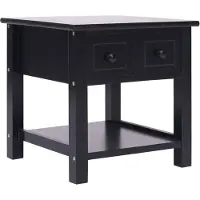 vidaXL Bijzettafel 40x40x40 cm paulowniahout zwart